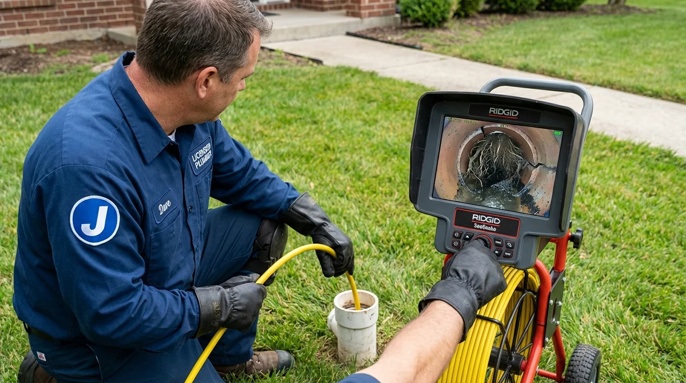 Sewer camera inspection being performed by Johns Plumbing LLC in Milam